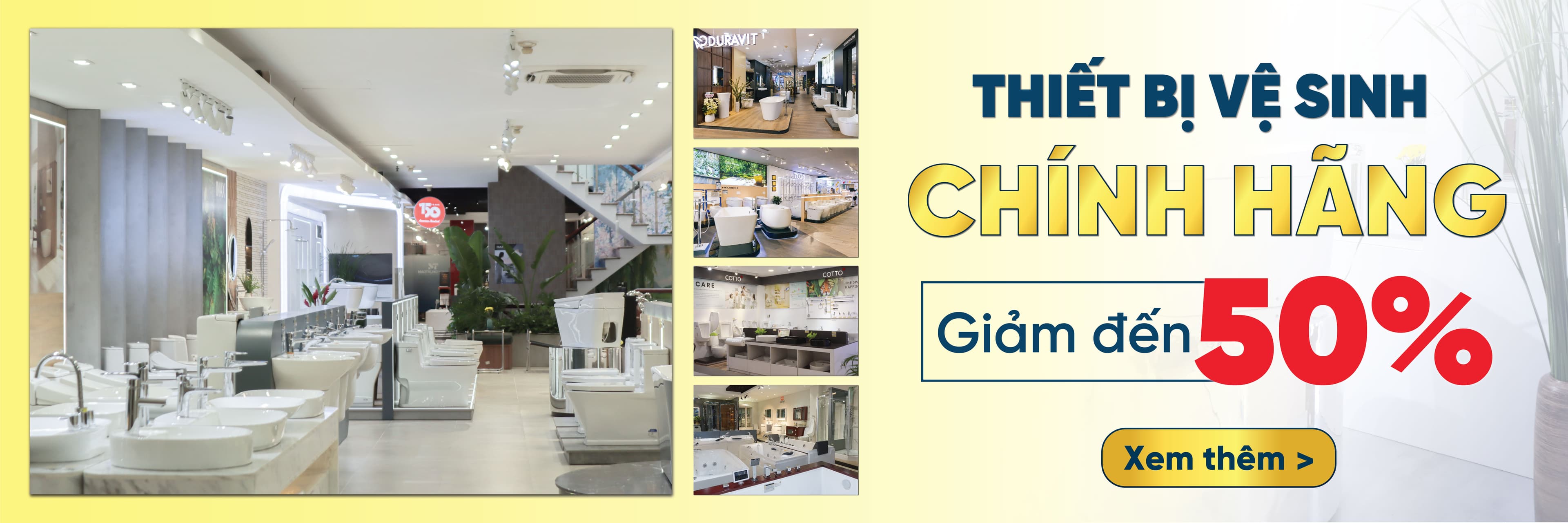 Thiết bị vệ sinh chính hãng giảm đến 50%
