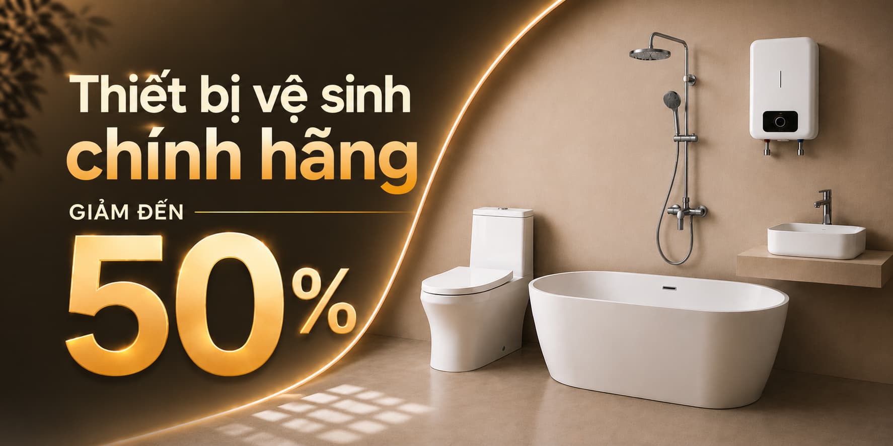 Thiết bị vệ sinh chính hãng giảm đến 50%