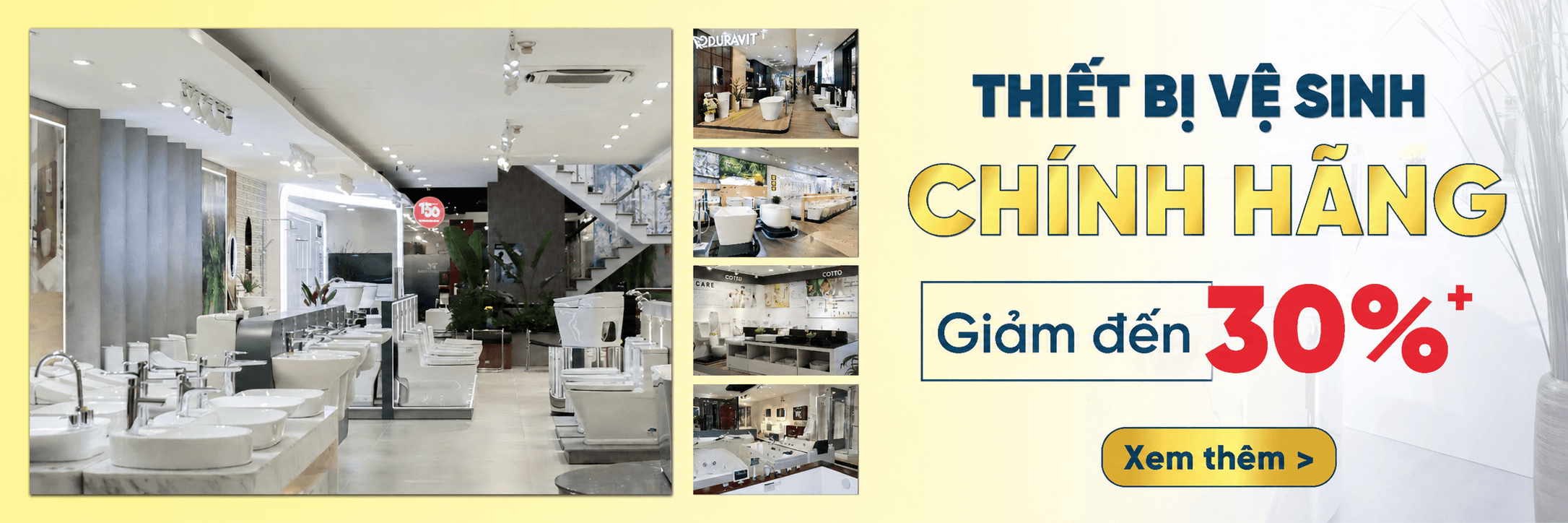 Thiết bị vệ sinh chính hãng giảm đến 30%+