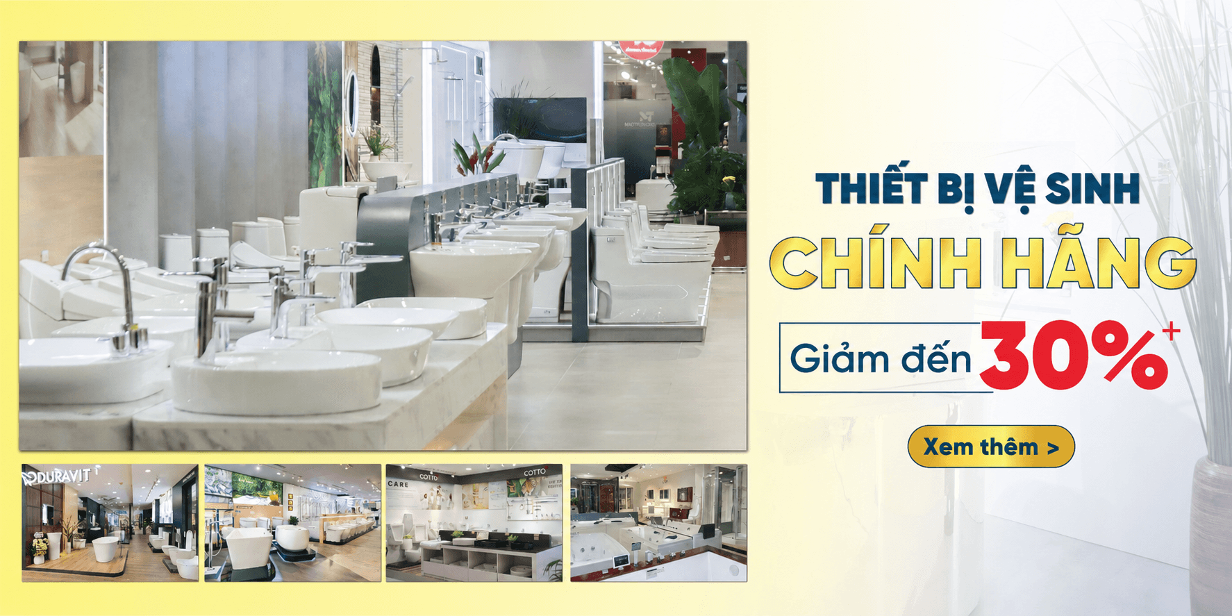 Thiết bị vệ sinh chính hãng giảm đến 30%+