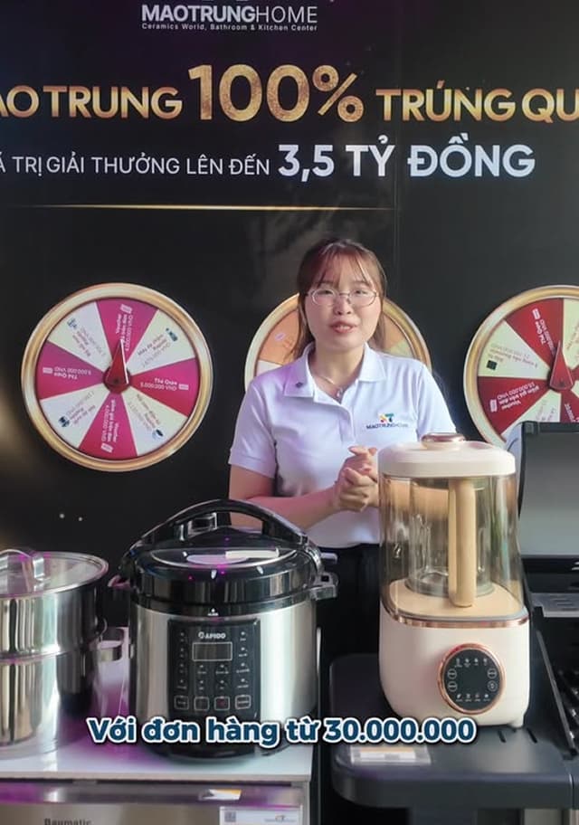 Đến showroom Mao Trung 100% có quà