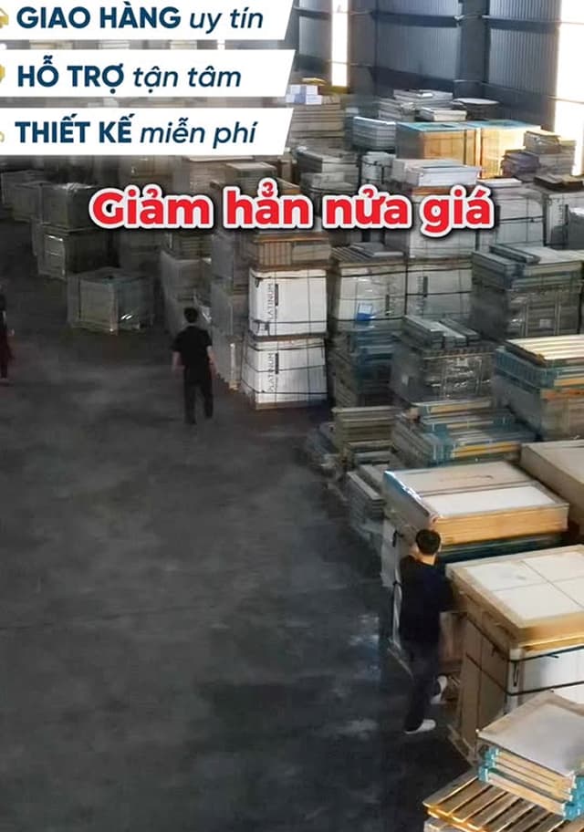 Gạch nhập xả kho đến 50%