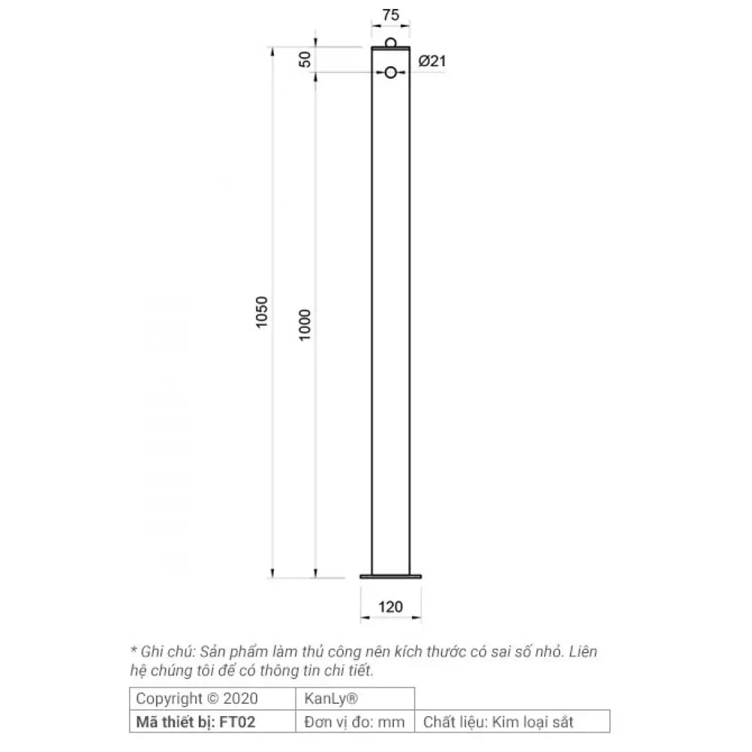 Chân Sắt Vòi Hồ Kanly FT01