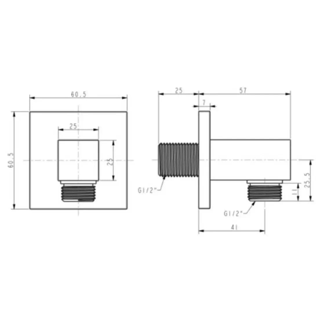 Co Nối American Standard FFAS9142CS EasySET Vuông