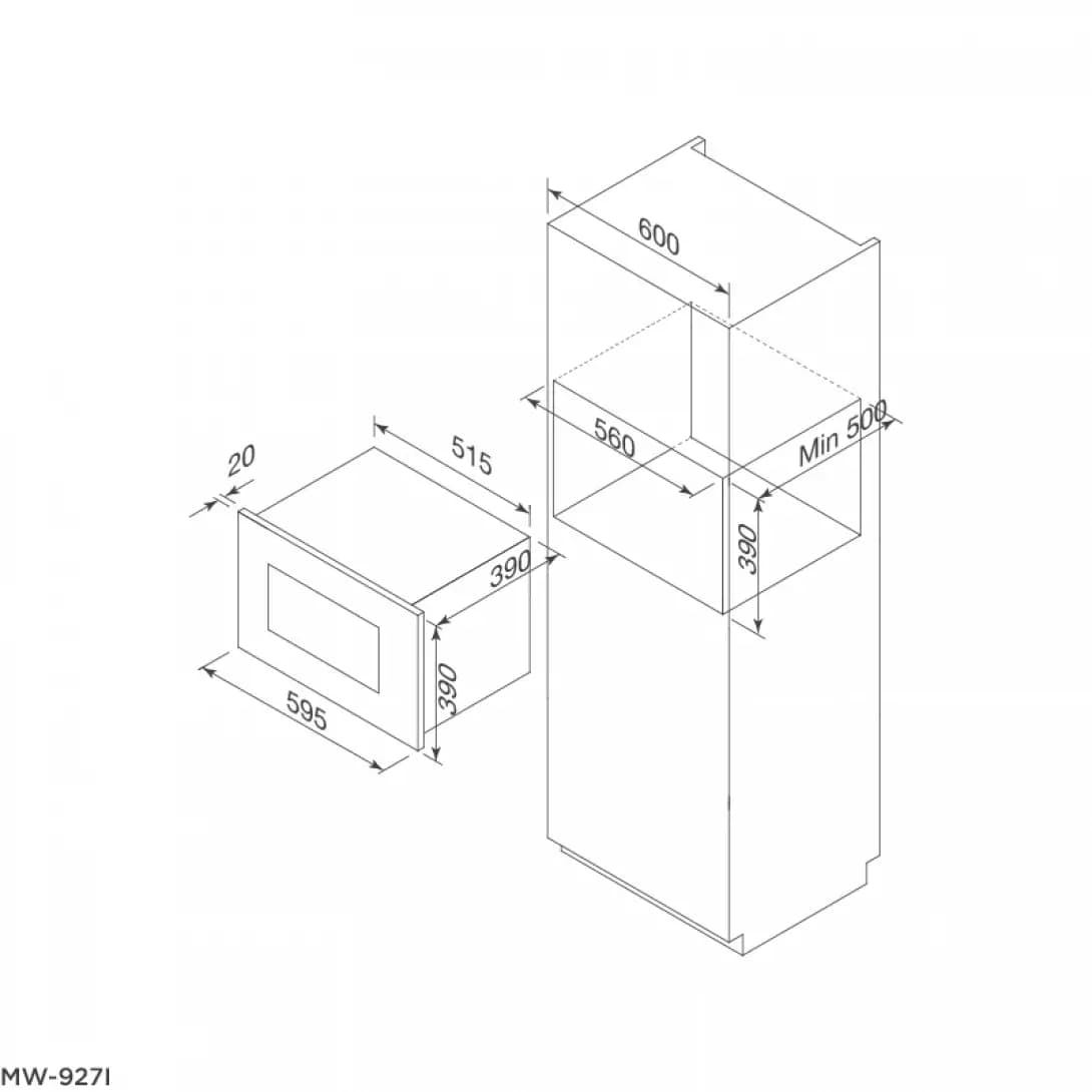 Lò Vi Sóng Malloca MW927I