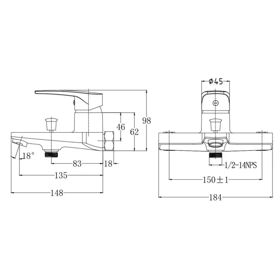 Sen Tắm CAESAR S393CW Nóng Lạnh