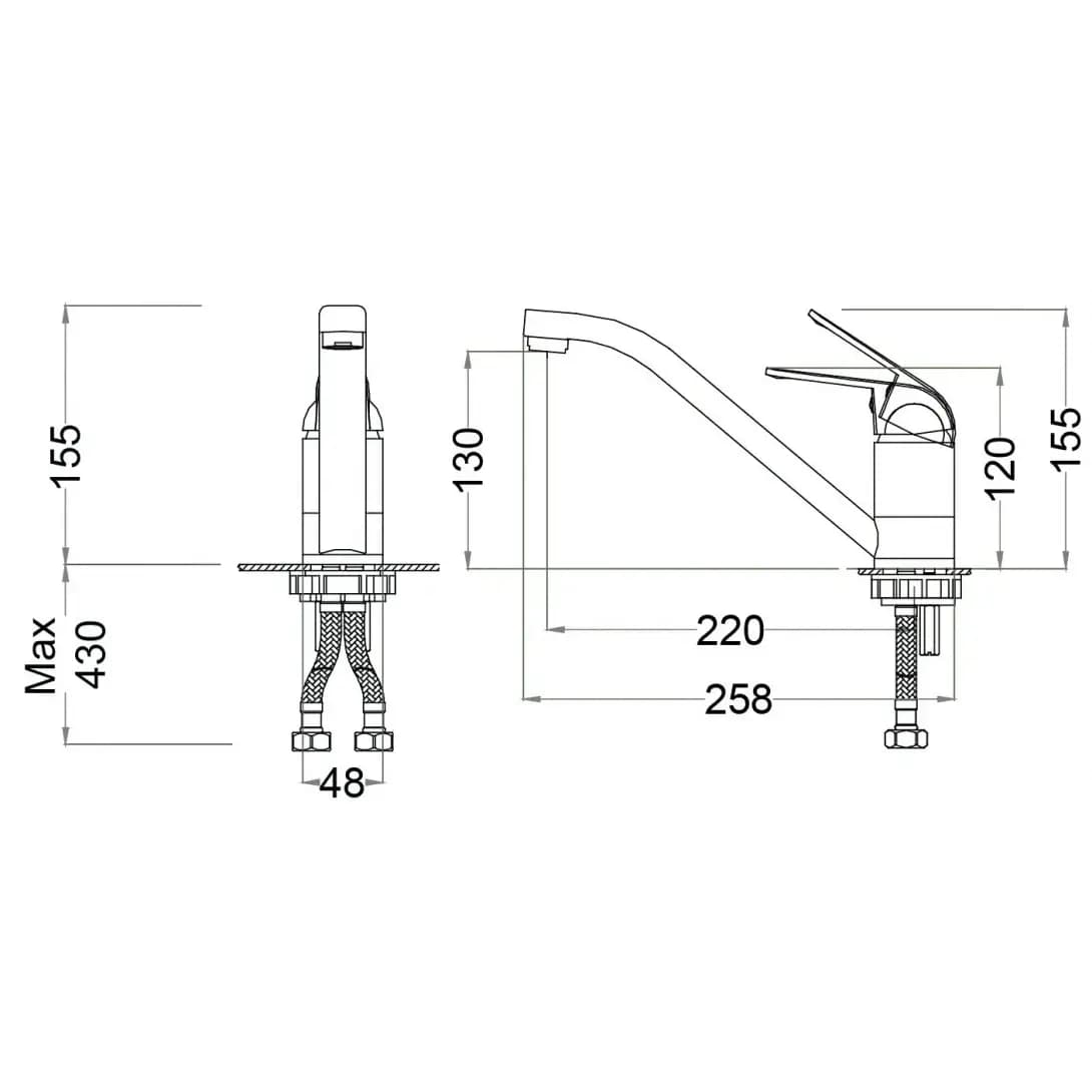 Vòi Bếp Nóng Lạnh CAESAR K511C