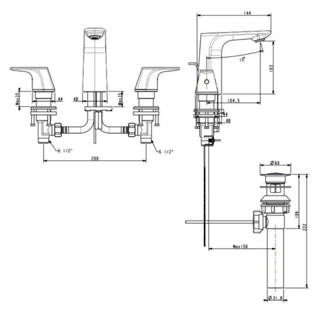 Vòi Lavabo American Standard WF-1703CS
