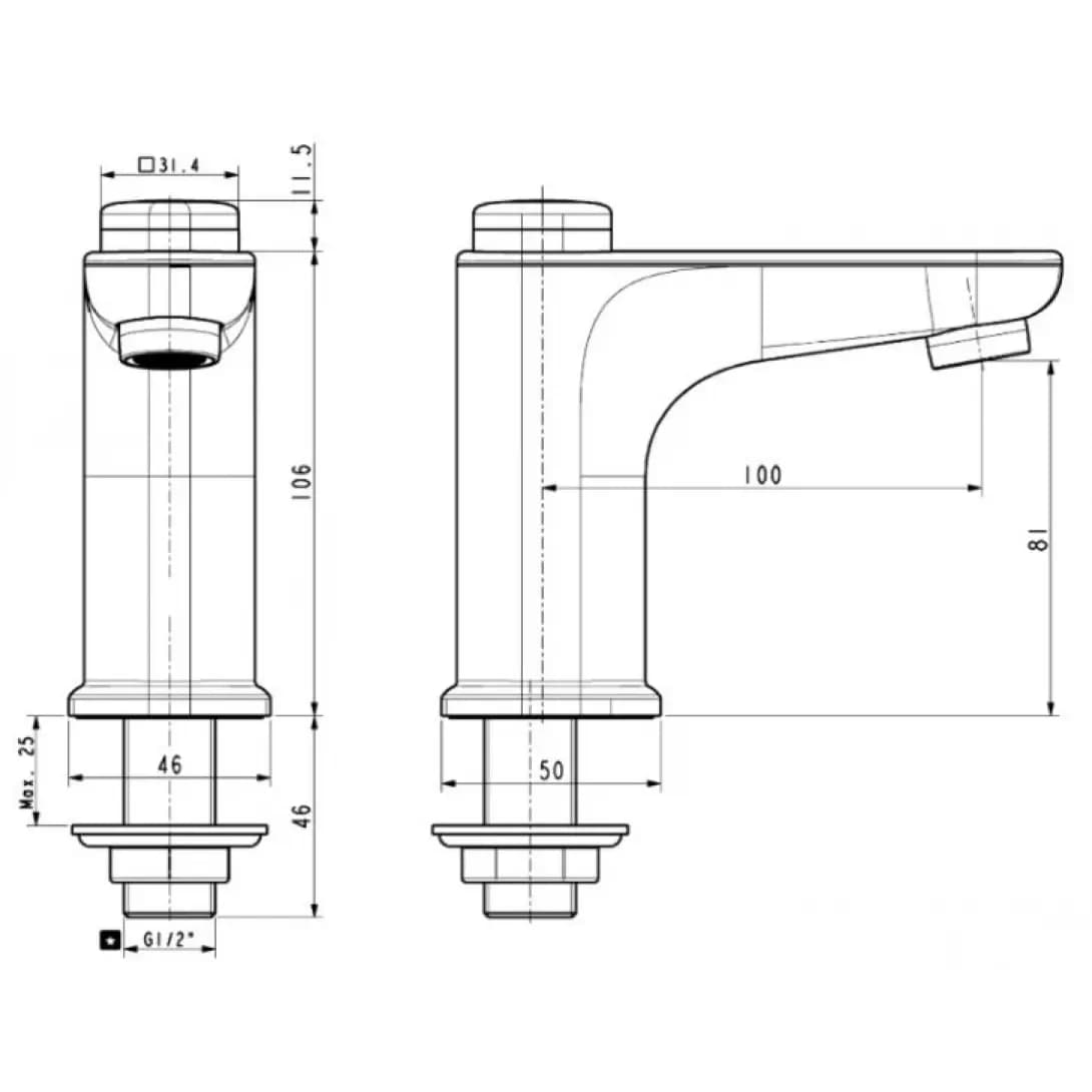 Vòi Lavabo American Standard Gala WF-T823W Lạnh Màu Trắng