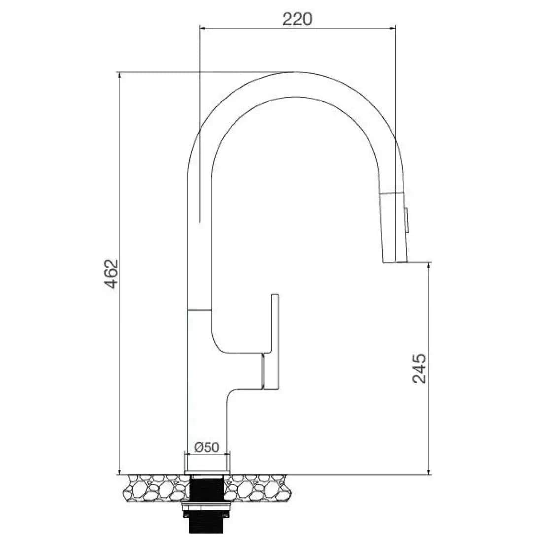 Vòi Rửa Chén Bát inox 304 EcoKitchen K1726SS