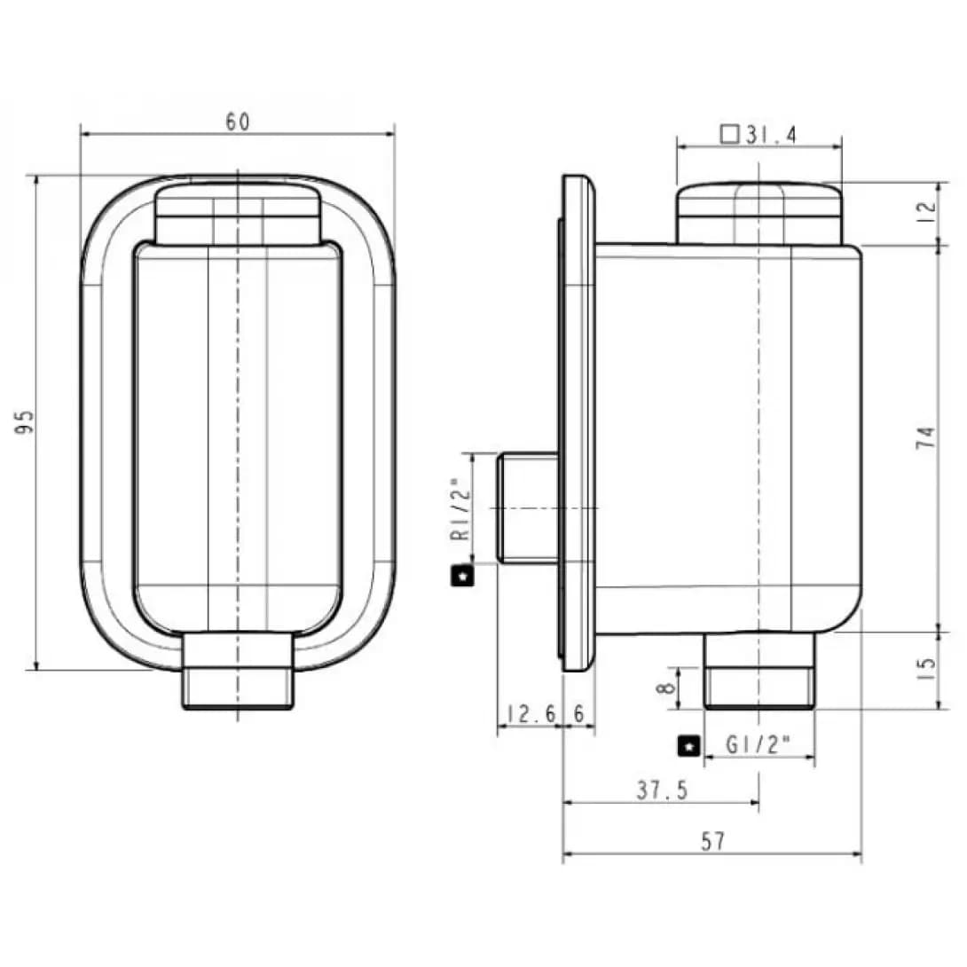 Vòi Sen Lạnh EasyFLO American Standard EasyFLO WF-T825B Đen Mờ