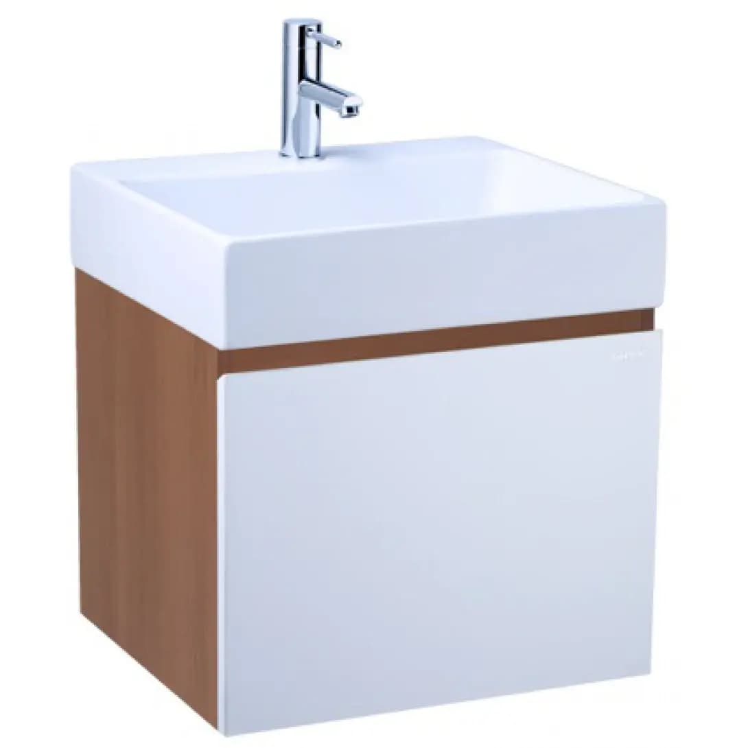Bộ Tủ Lavabo Caesar Treo Tườn Vân Gỗ LF5253 + EH05253AWV