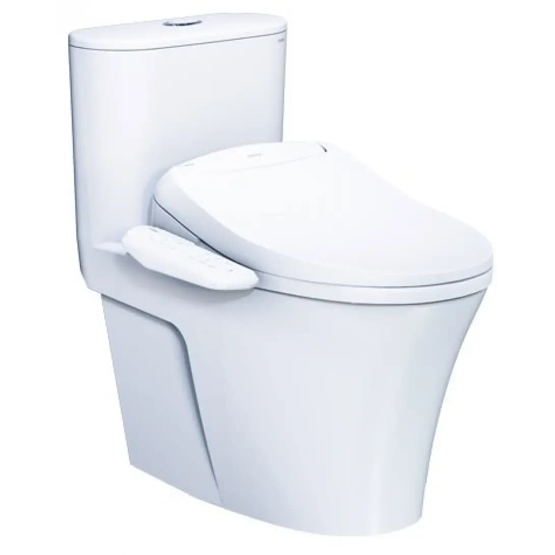 Bồn Cầu Nắp Điện Tử CAESAR C1395F (không nắp) + TAF400H 1 Khối