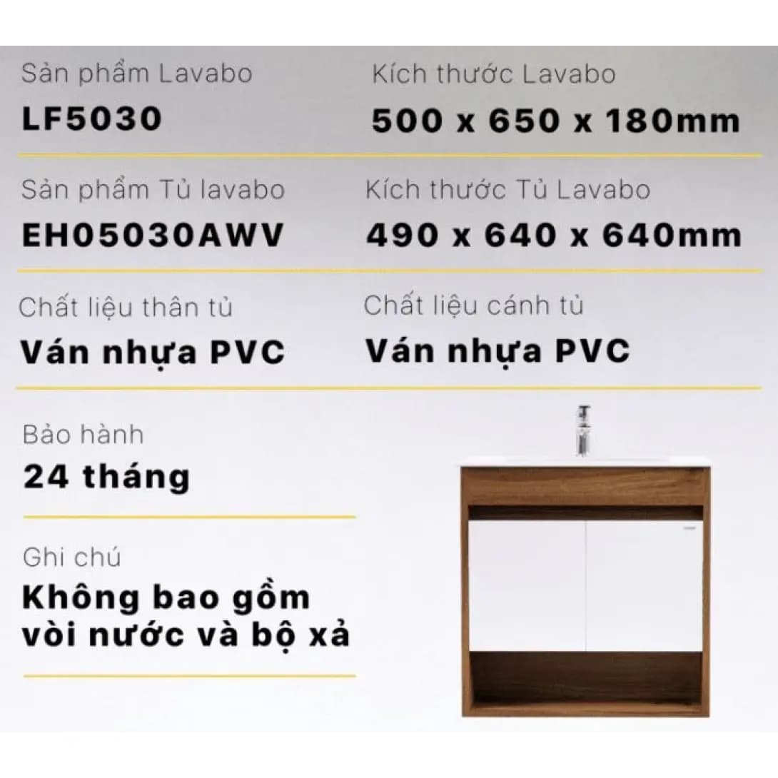 Tủ Lavabo Caesar EH05030AWV