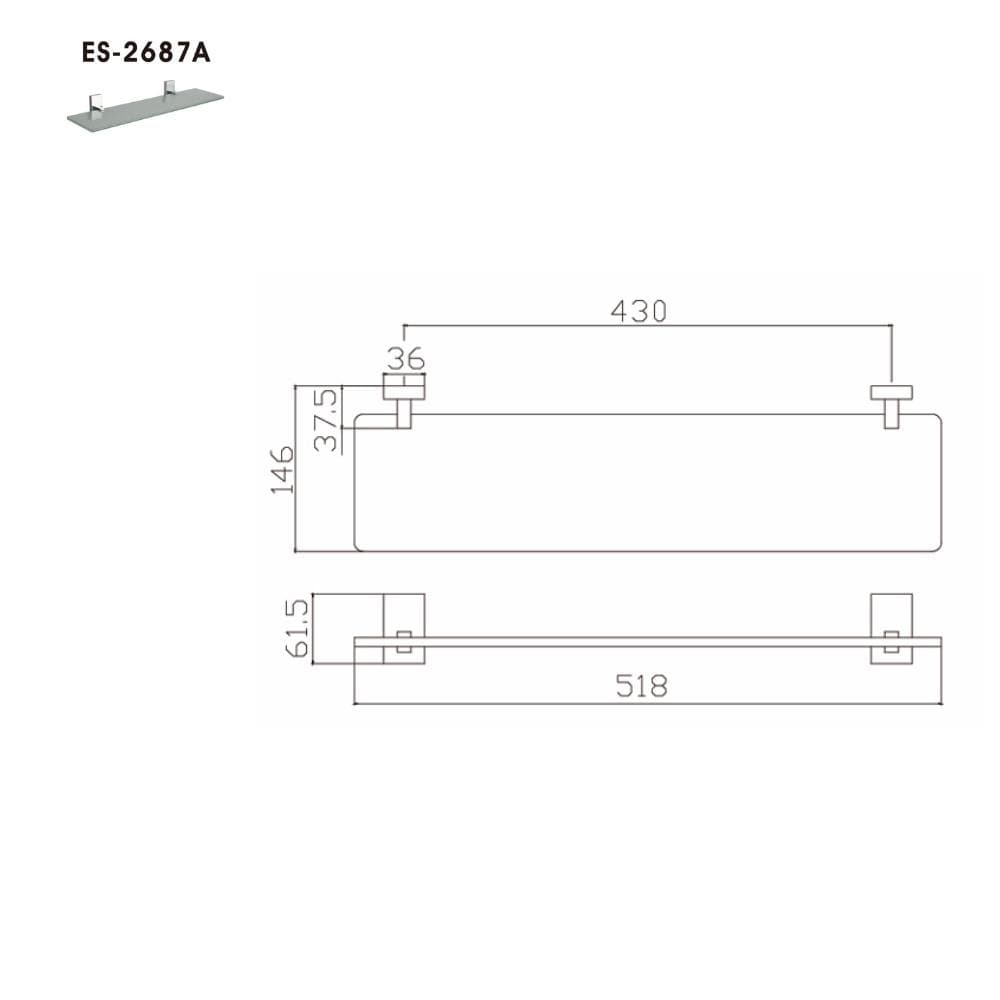 Kệ kính Esslinger ES-2687X
