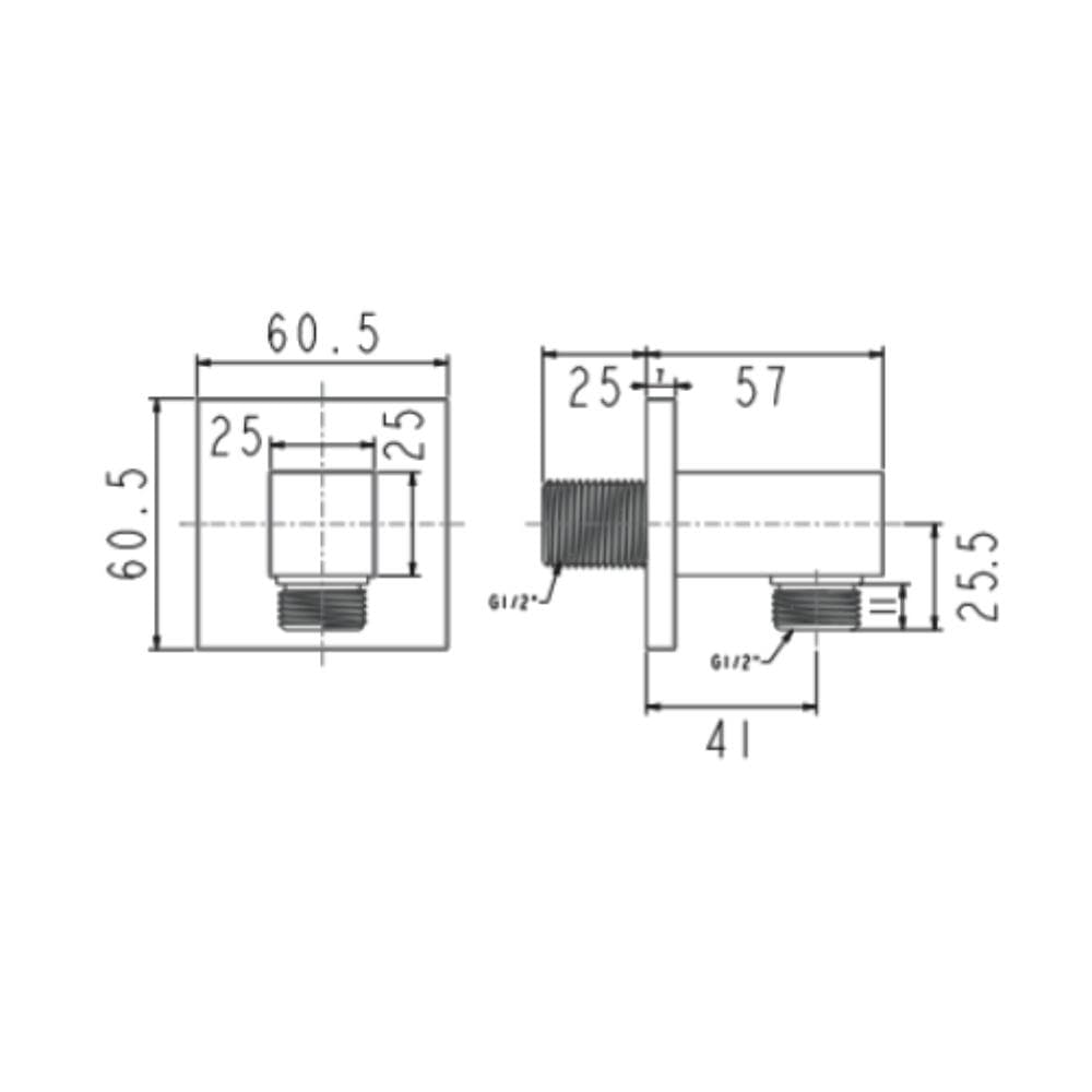Co Nối Vuông American Standard FFAS9142WS Vàng Hồng