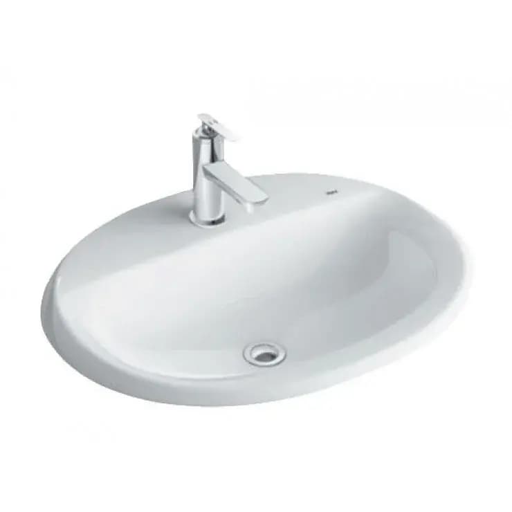Chậu lavabo dương vành INAX L-2395VEC/BW1
