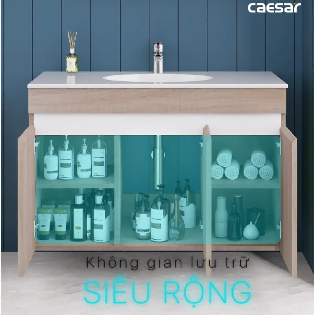 Bộ Tủ Lavabo Caesar LF5028 + EH15028AW7V Treo Tường