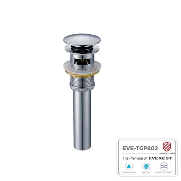 Đầu xả đồng thau mạ chrome Everest EVE-TGP802