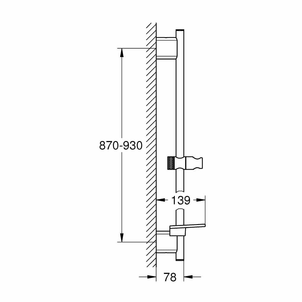 Thanh trượt tay sen Rainshower SmartActive GROHE 26603000