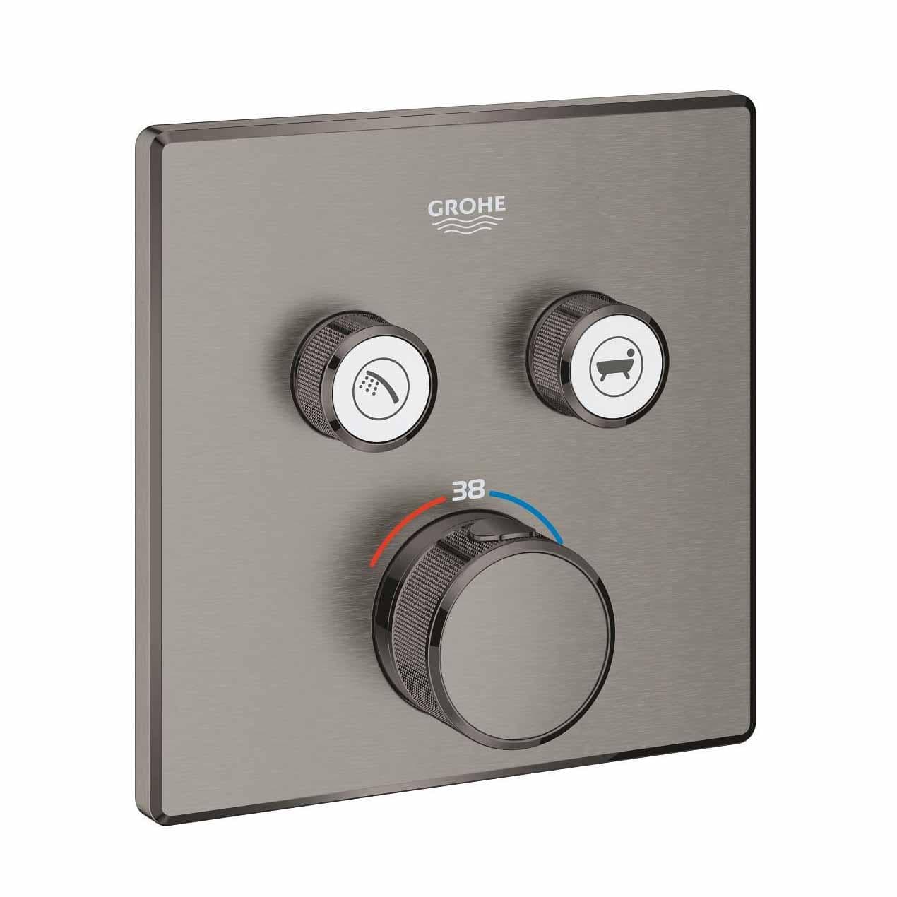 Mặt điều khiển sen tắm ổn nhiệt Grohtherm SmartControl vuông 2 chế độ GROHE 29124000