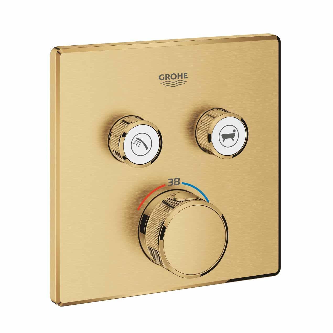 Mặt điều khiển sen tắm ổn nhiệt Grohtherm SmartControl vuông 2 chế độ GROHE 29124000
