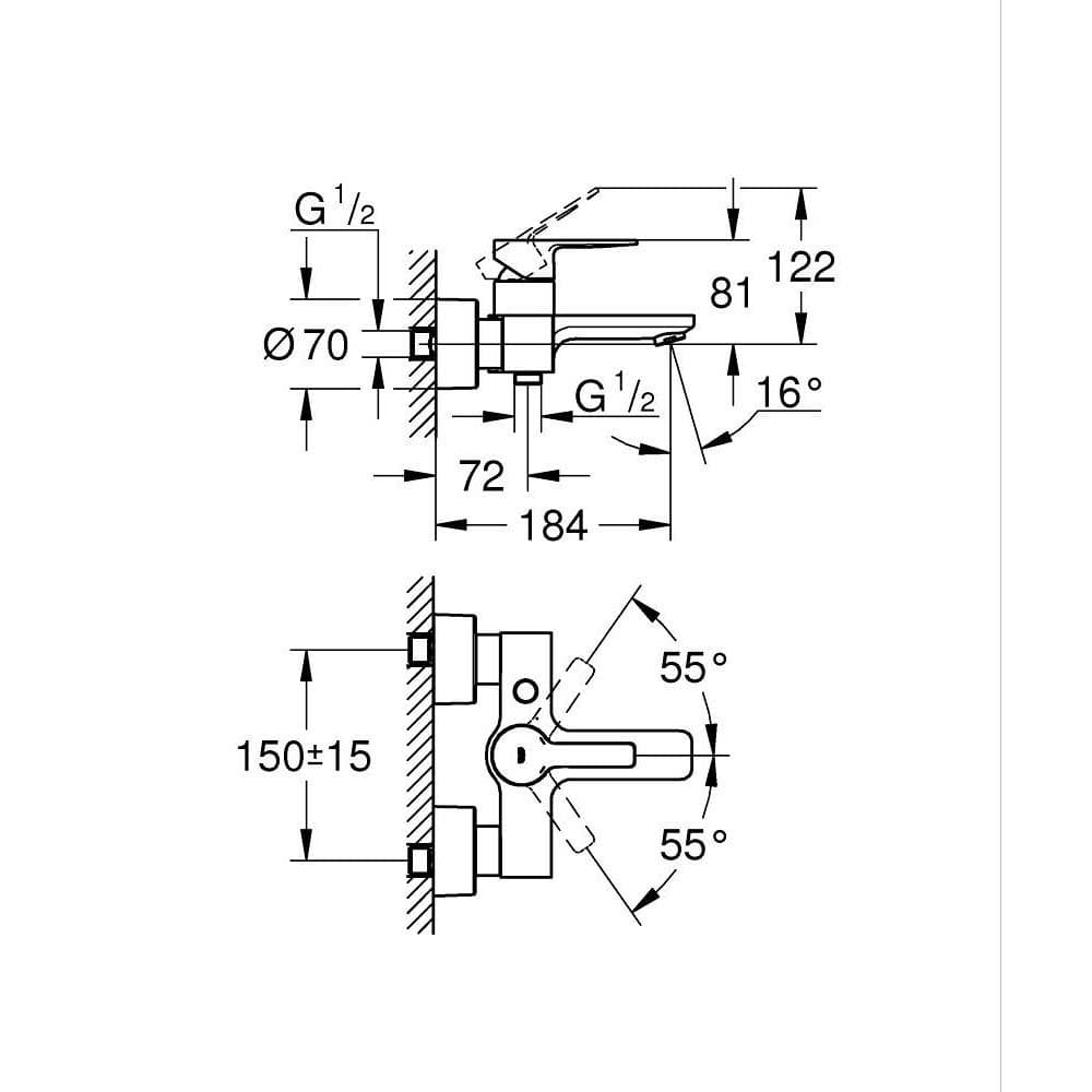 Củ sen tắm nóng lạnh Lineare New Grohe 33849001