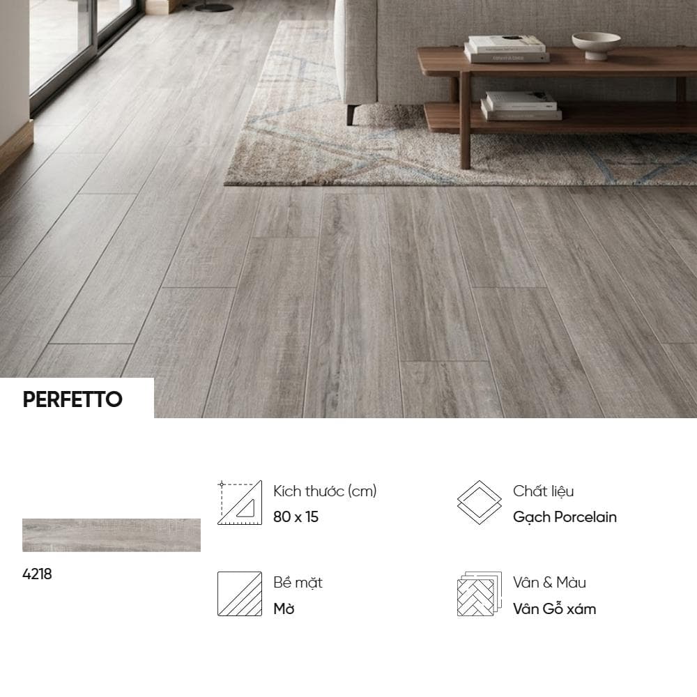 Gạch ốp lát Perfetto giả gỗ 4218