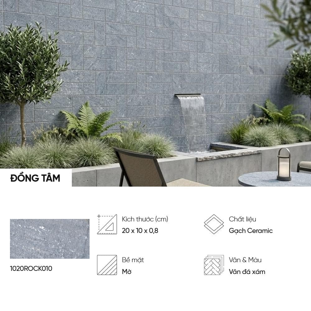 Gạch ốp tường Đồng Tâm vân đá 1020ROCK010