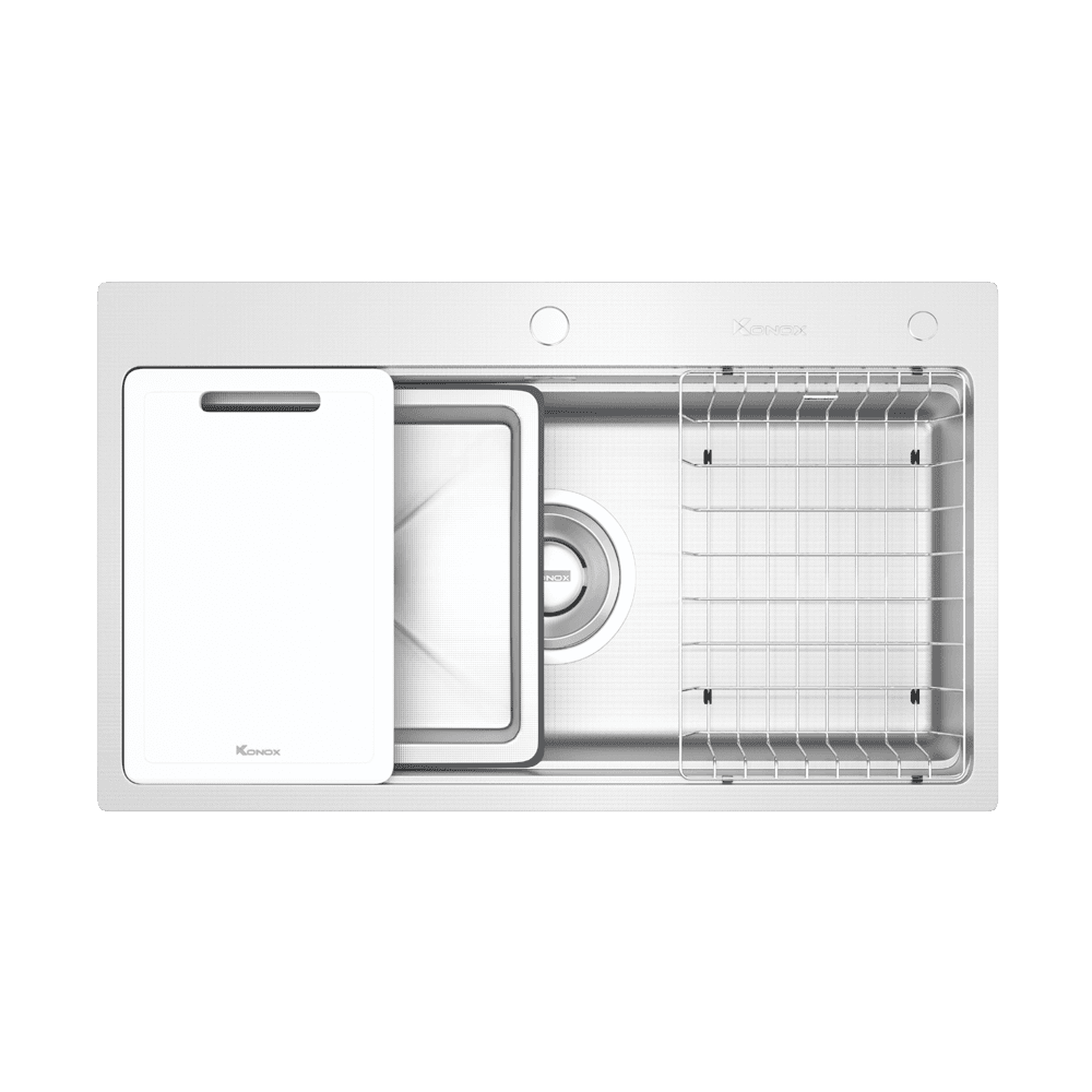 Chậu 2 hộc Inox 304 Konox KN8751TSDekor