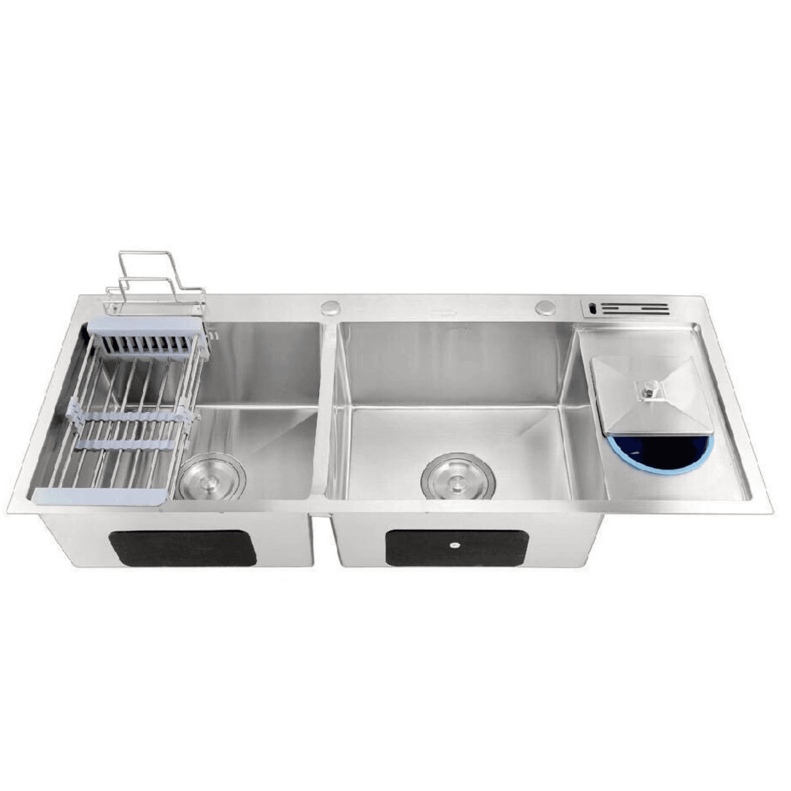 Chậu 2 hộc có bàn chờ Inox 304 Roland RL10048D