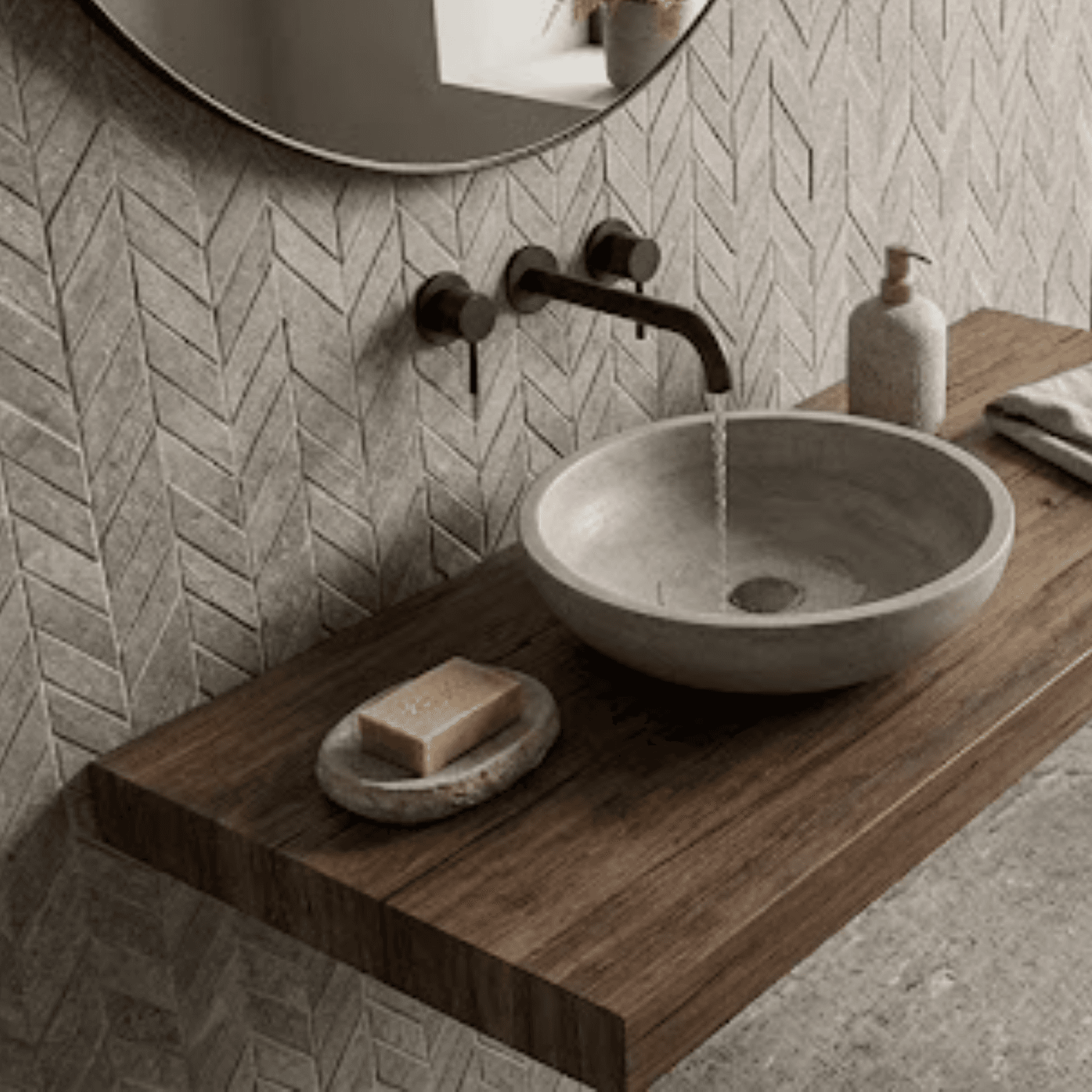 Gạch ốp lát Tây Ban Nha Ape Vân 3D DERBYGREYRECT