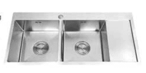 Chậu 2 hộc có bàn chờ Inox 304 Sucar LT12050C