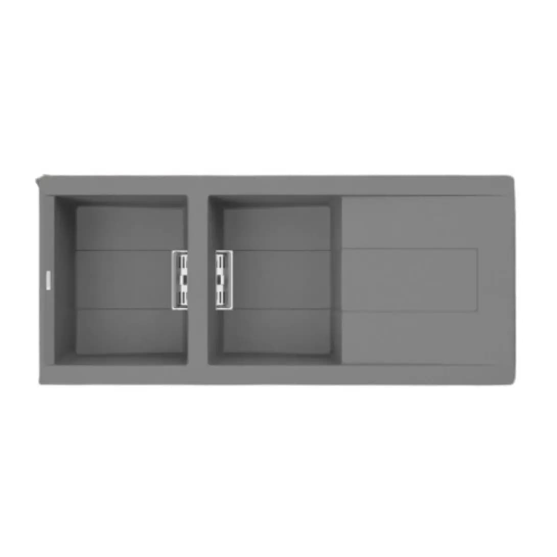 Chậu 2 hộc có bàn chờ Đá thạch anh Malloca SMARTK-500