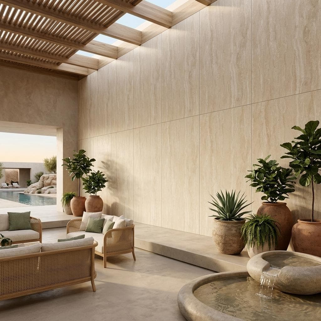 Gạch ốp lát Việt Nam Eurotile Vân đá TRAVERTINOIVORY