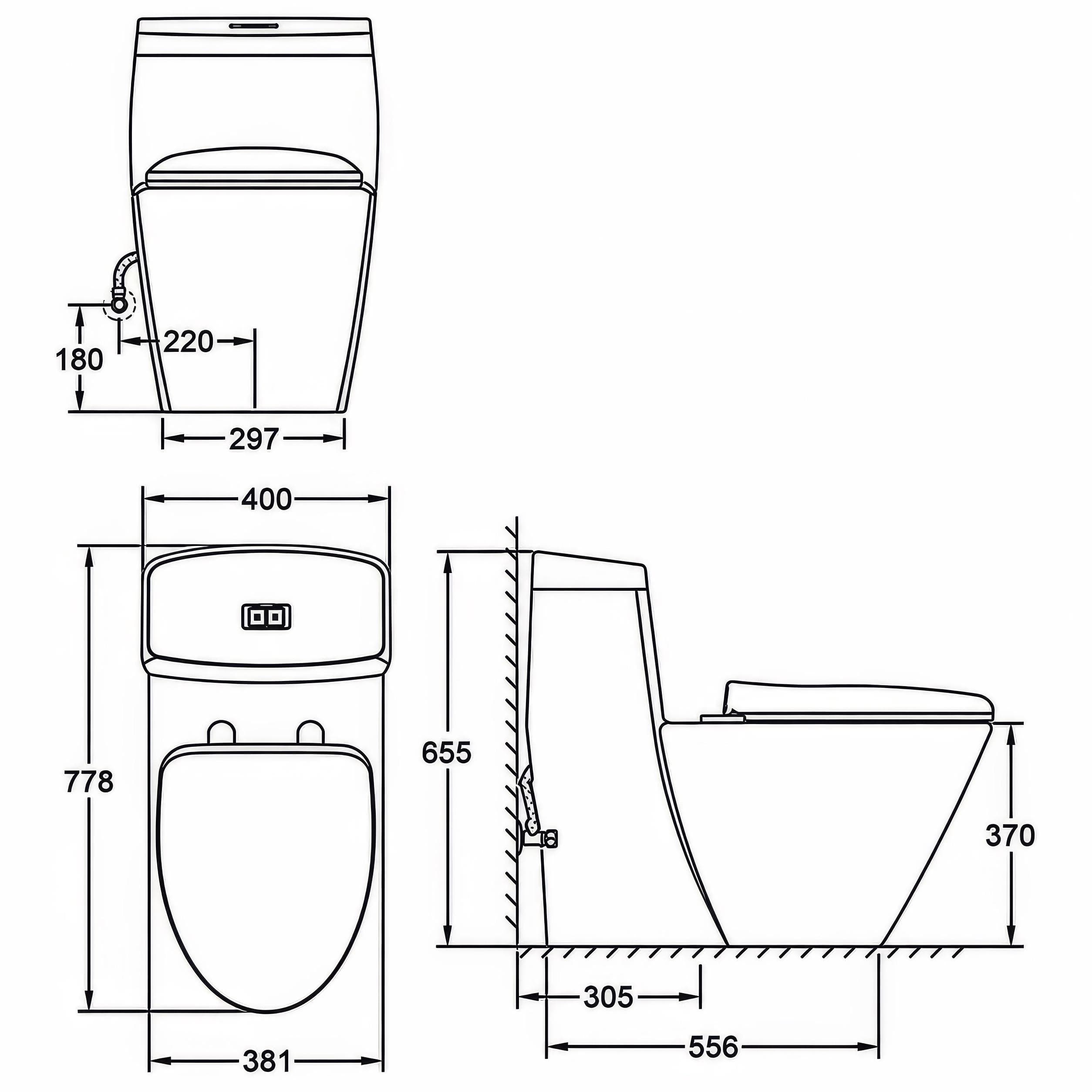 Bồn cầu 1 khối dòng Projectline GROHE 39316000