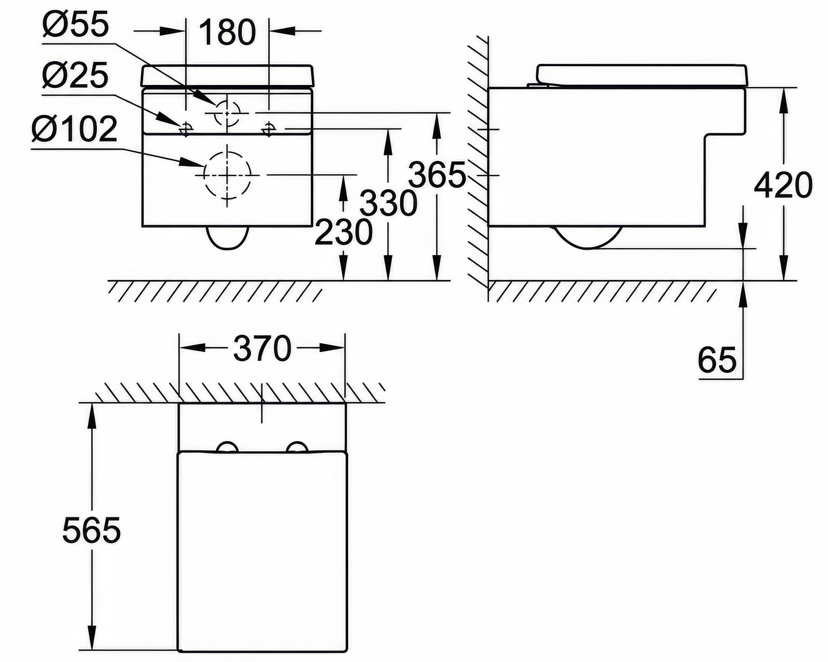 Bồn cầu treo tường Eurocube GROHE 39244000