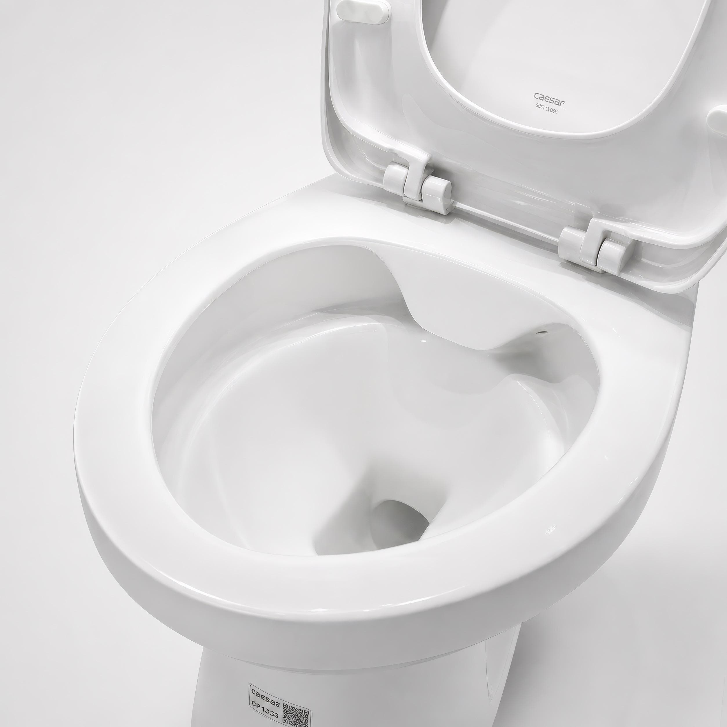 Bồn cầu đặt sàn nắp thường kèm van xả tay gạt Caesar CP1333+BF521A