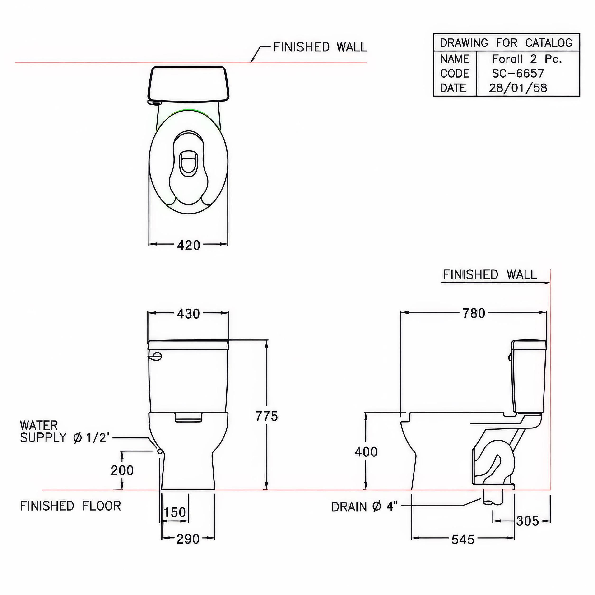 Bồn cầu 2 khối Cotto SC6657