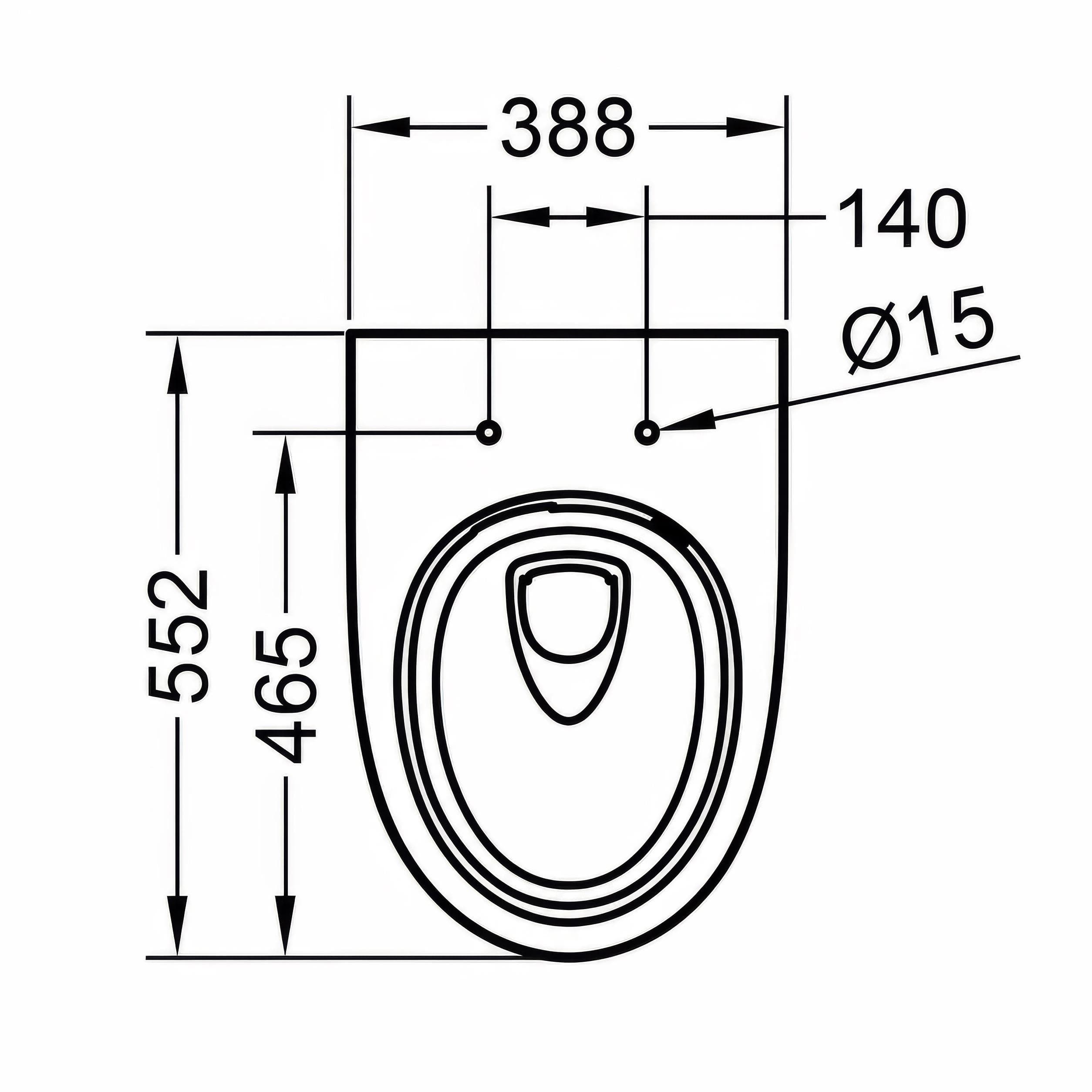 Thân bồn cầu treo tường Euro Ceramic GROHE 100999SH00