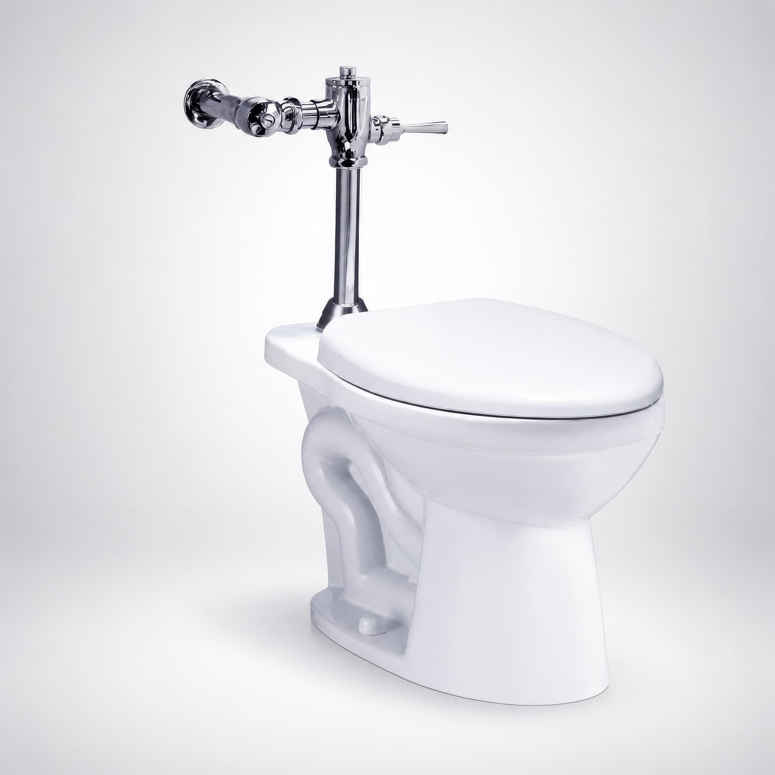 Bồn cầu đặt sàn nắp thường kèm van xả tay gạt Caesar CP1333+BF521A