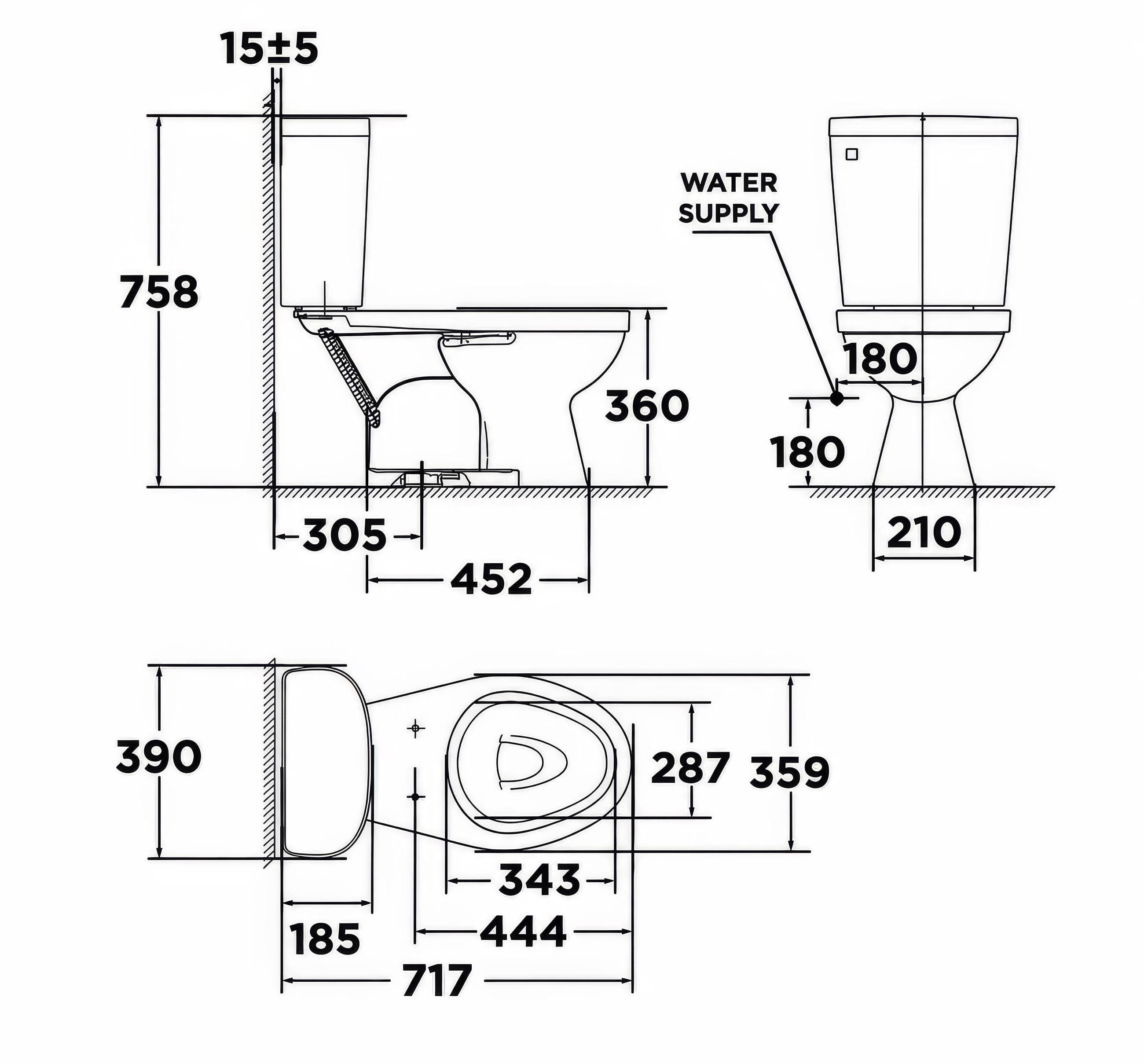Bồn cầu 2 khối American Standard VF-2398SL (VF2398SL) nắp êm