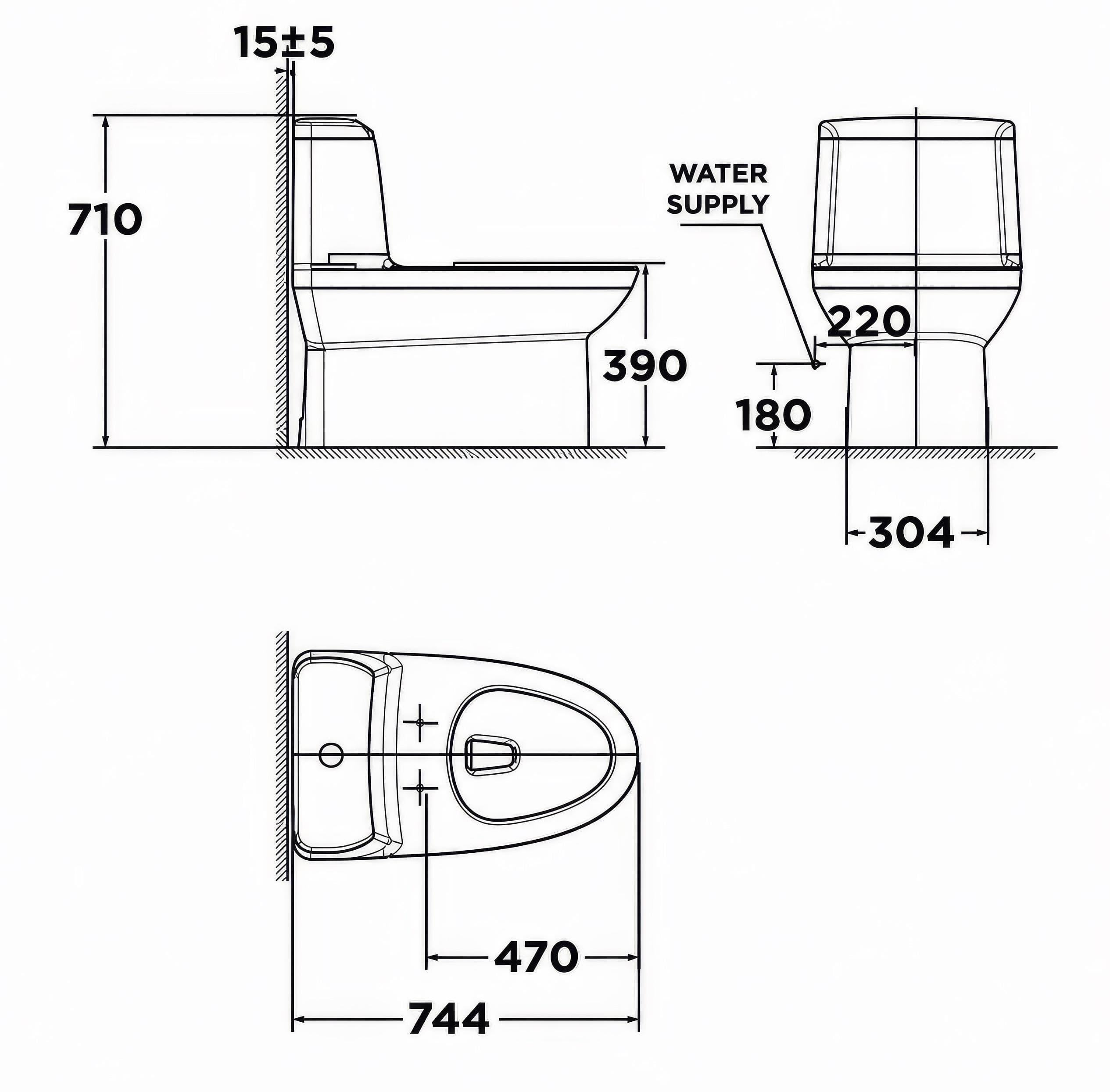 Bồn cầu 1 khối American Standard WP-1830 (WP1830) nắp êm dòng Milano
