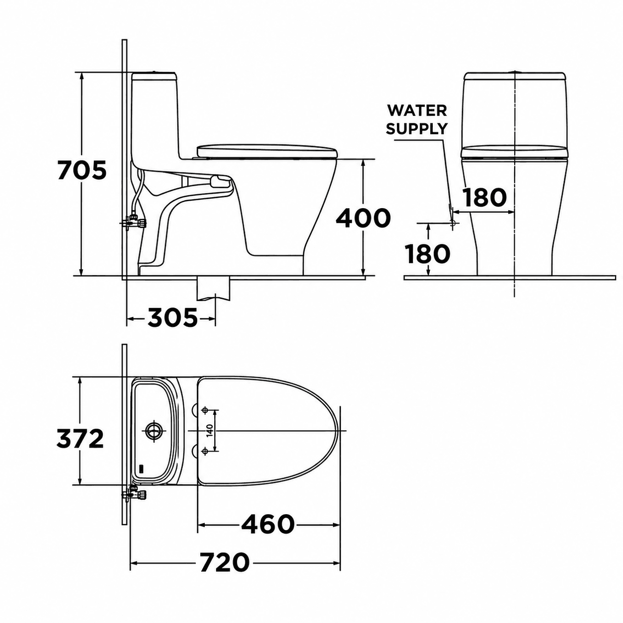 Bồn cầu 1 khối American Standard VF-1863 (VF1863) nắp êm dòng Loven