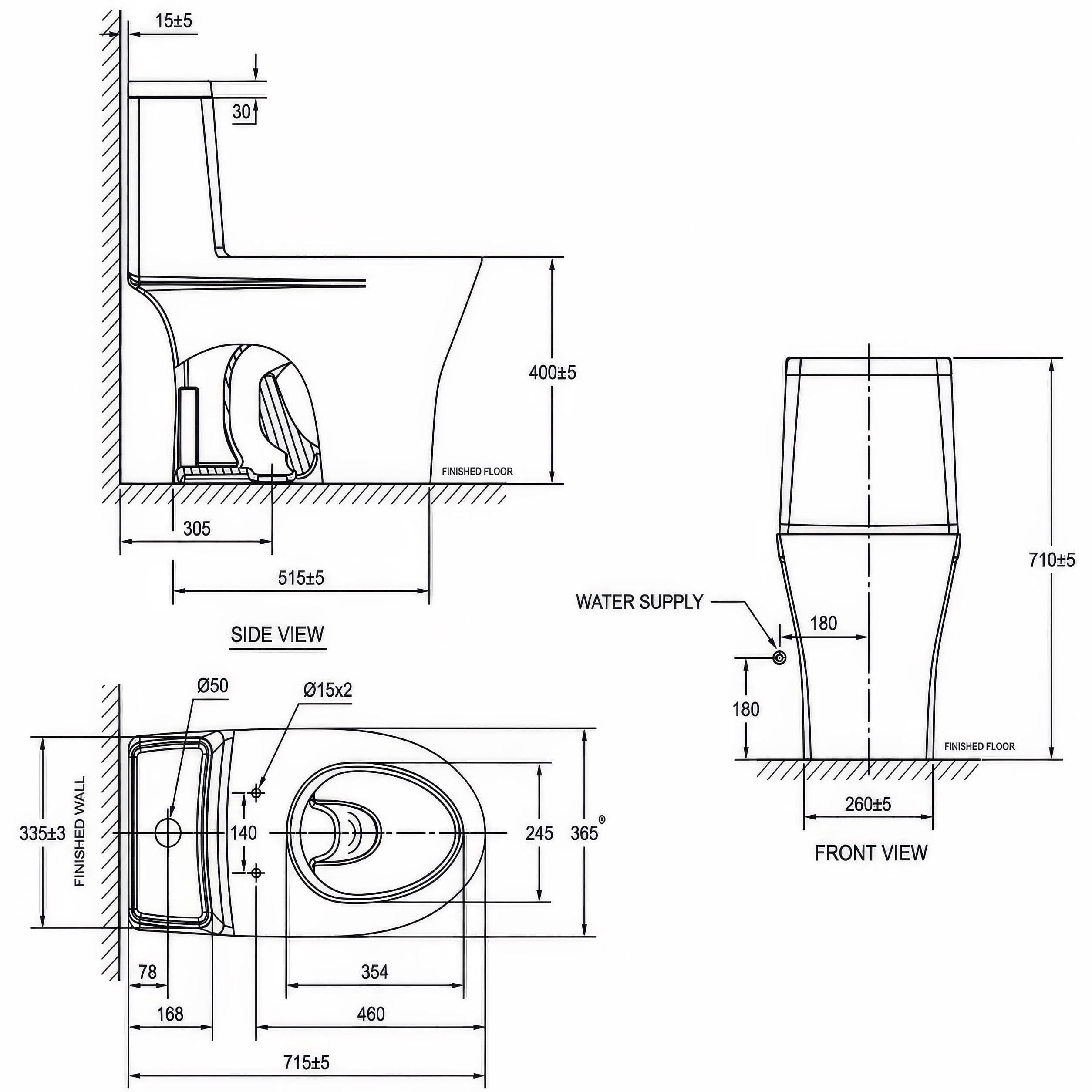Bồn cầu 1 khối American Standard VF-2530 (VF2530) nắp êm dòng Flexico