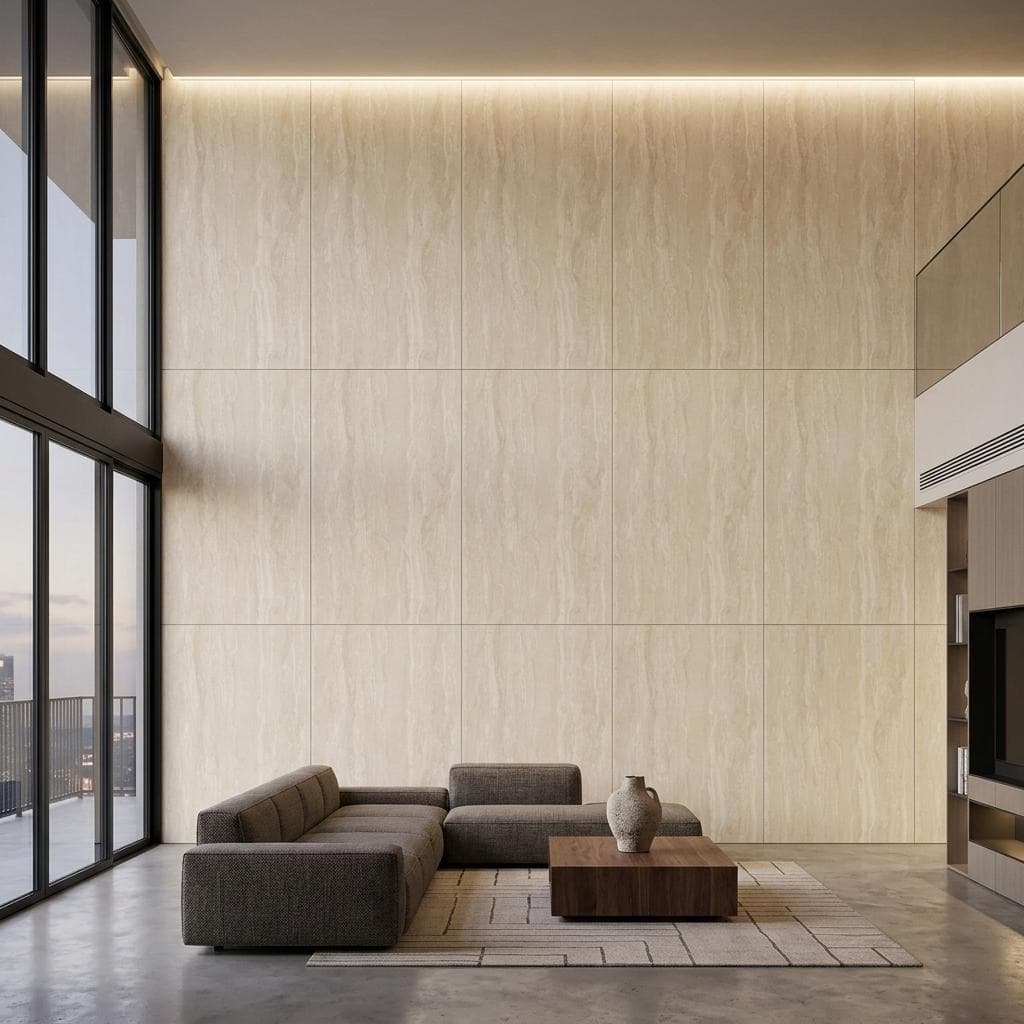 Gạch ốp lát Việt Nam Eurotile Vân đá TRAVERTINOIVORY