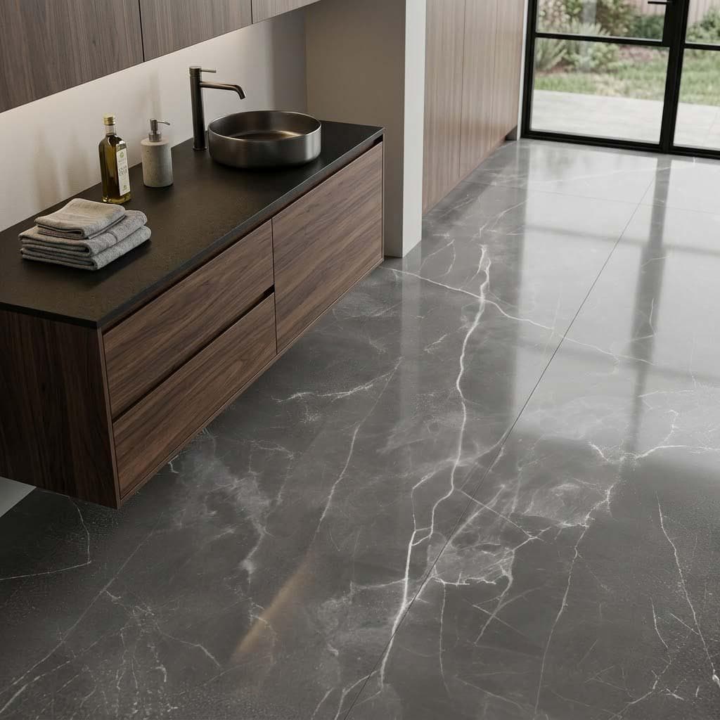 Gạch ốp lát Việt Nam Vasta Stone Vân đá ARMANI CHARCOAL