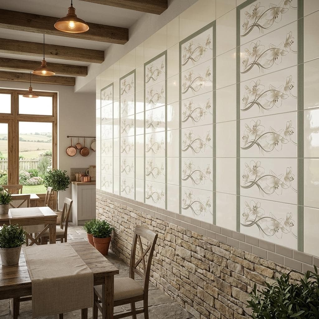 Gạch ốp tường Trung Quốc Toan AnhTuan Hoa văn / Họa tiết KJ4806H