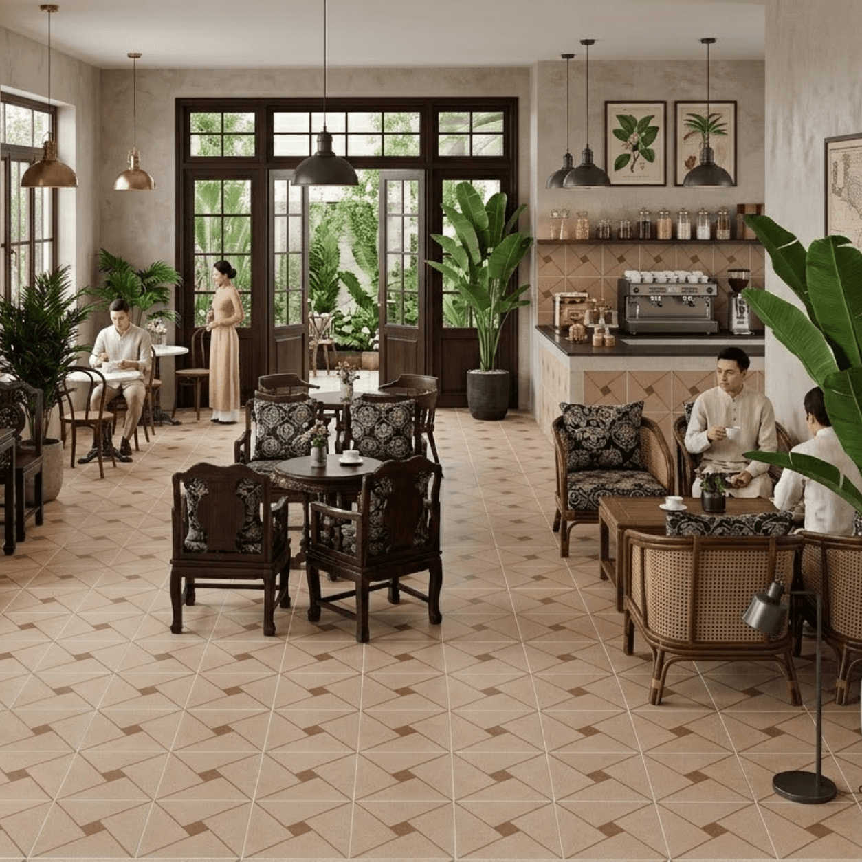 Gạch ốp lát Việt Nam Hình học 20020