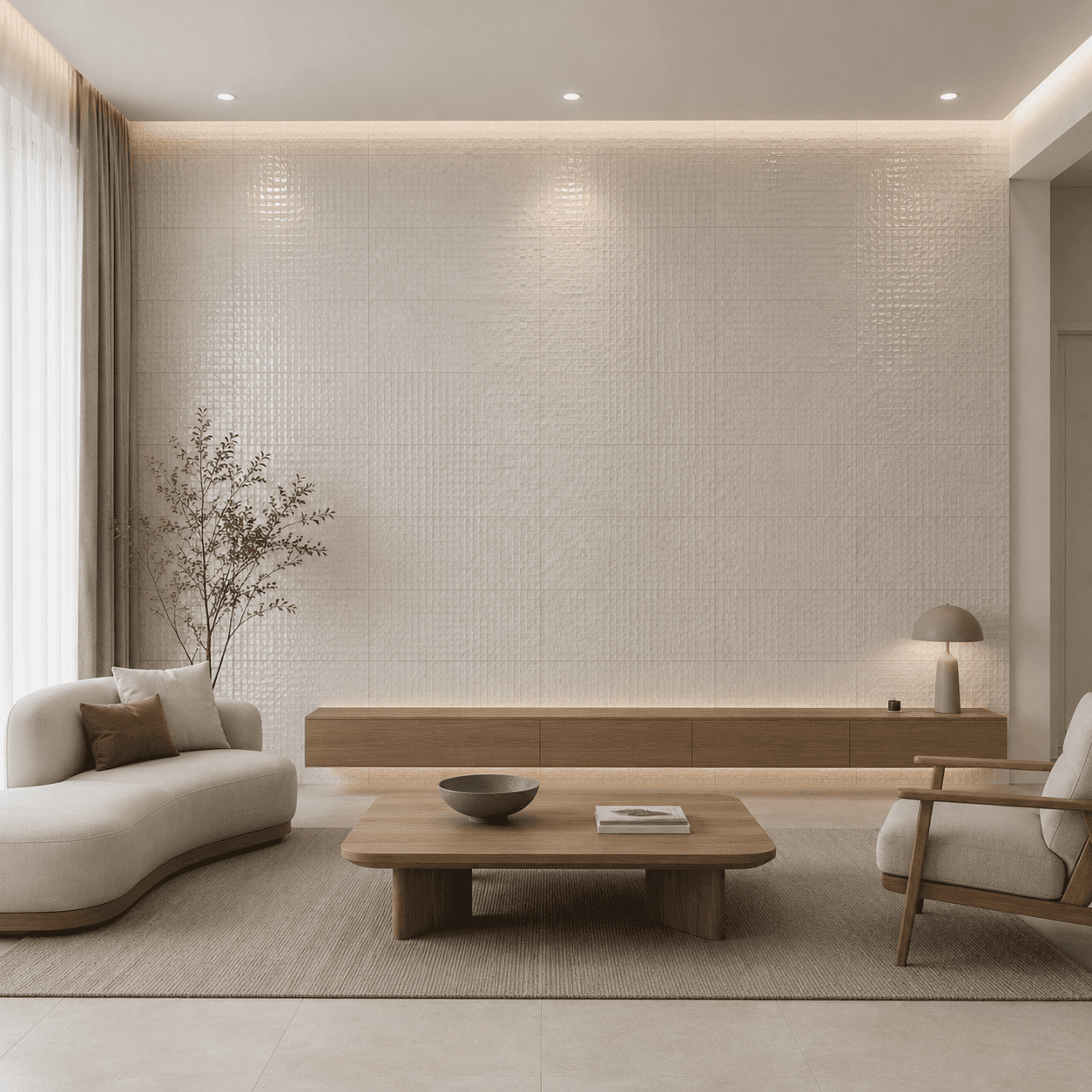 Gạch ốp lát Trung Quốc Legia Vân 3D, Hình học SARONTOWHITE